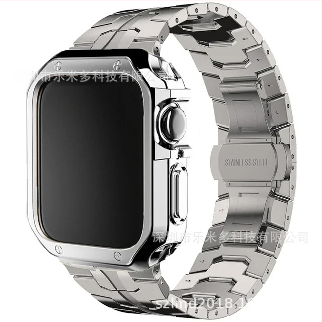 Iron Man roostevabast terasest rihmaga TPU soomusümbris Apple Watchile Apple Watch