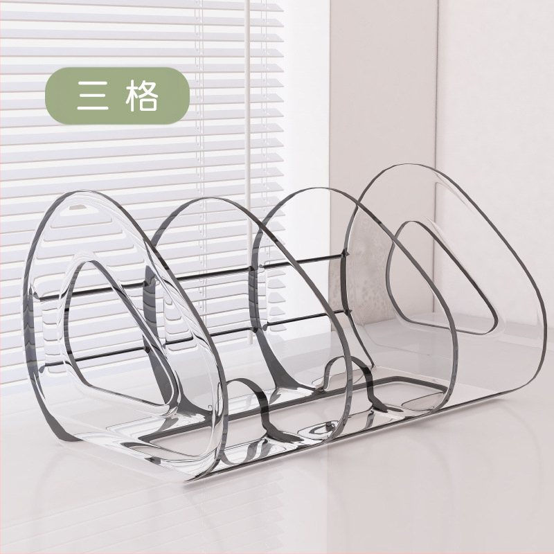 Επιτραπέζιο κουτί αποθήκευσης βιβλιοθήκης διαφανές βιβλίο φοιτητών γραφείου διαχωριστικό ακρυλικό στυλό θήκη αποθήκευσης ράφι