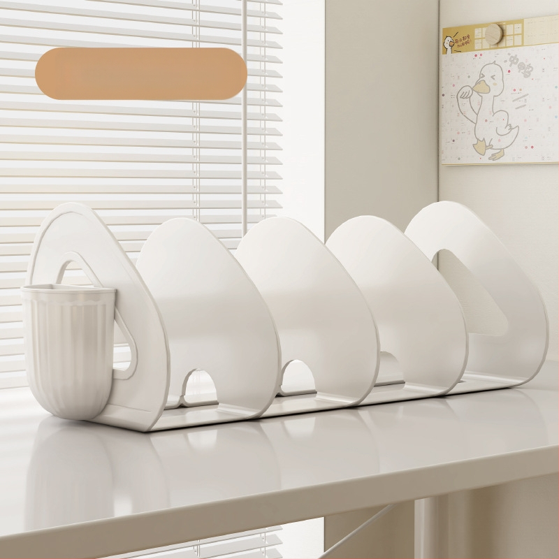 Επιτραπέζιο κουτί αποθήκευσης βιβλιοθήκης διαφανές βιβλίο φοιτητών γραφείου διαχωριστικό ακρυλικό στυλό θήκη αποθήκευσης ράφι