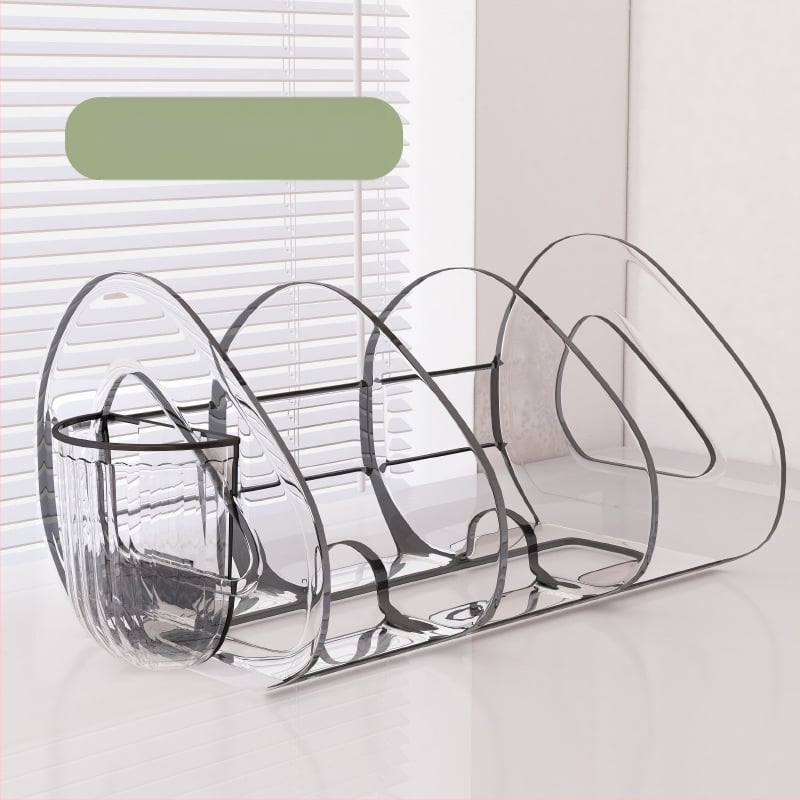 Επιτραπέζιο κουτί αποθήκευσης βιβλιοθήκης διαφανές βιβλίο φοιτητών γραφείου διαχωριστικό ακρυλικό στυλό θήκη αποθήκευσης ράφι