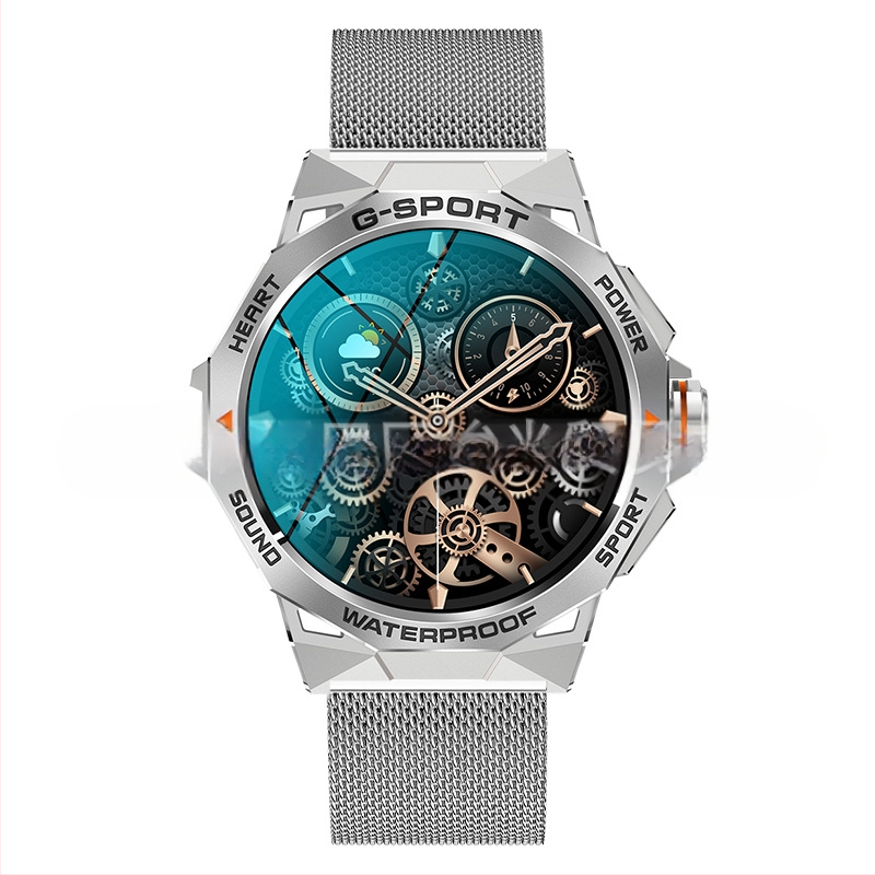 Piiriülene K62 nutikell Amoled ekraaniga Bluetooth-kõne häälassistent sammude lugemisega moodne välistingimustes kasutatav spordikell