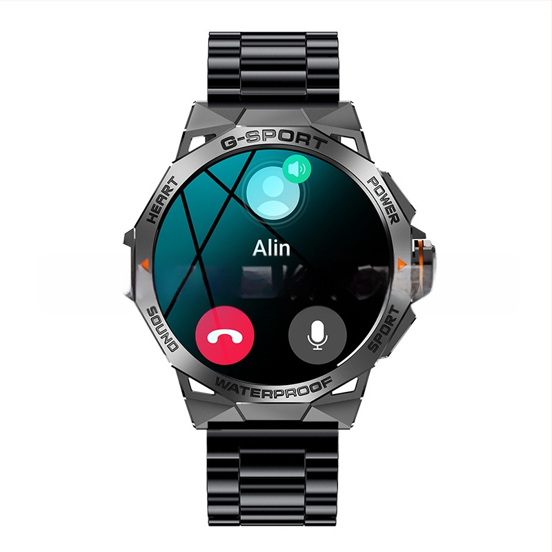 Piiriülene K62 nutikell Amoled ekraaniga Bluetooth-kõne häälassistent sammude lugemisega moodne välistingimustes kasutatav spordikell