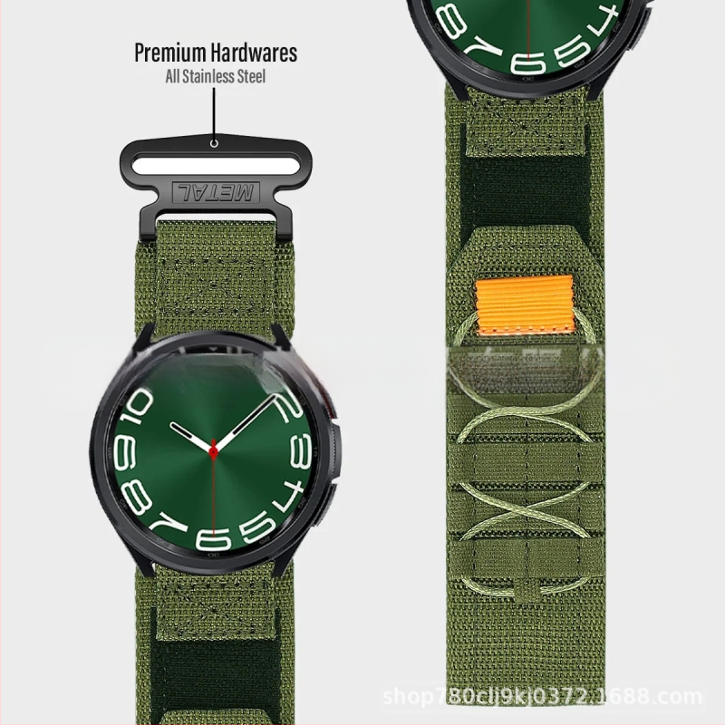 Samsung Watch 6/6c gombos gyorskioldós szíjjal, tépőzáras nejlonszíjjal, 4c/5pro sport csuklópánttal.