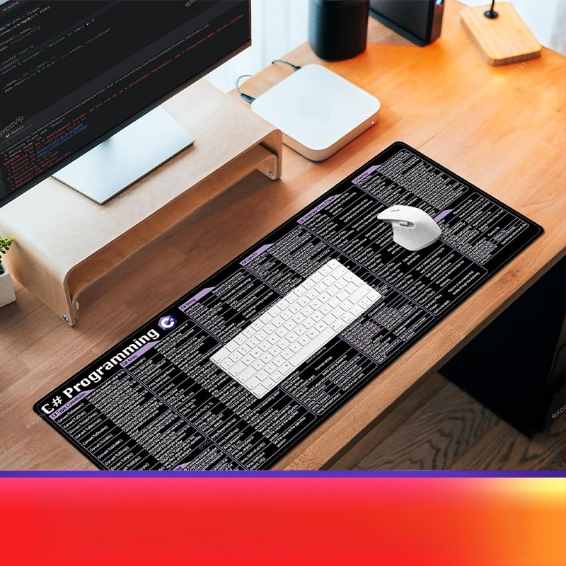Piiriülene C# C++Py koodiga ingliskeelne hiirematt Mugav kontorikulumis- ja mustuskindel arvuti IP Euroopa ja Ameerika välismaine populaarne mudel