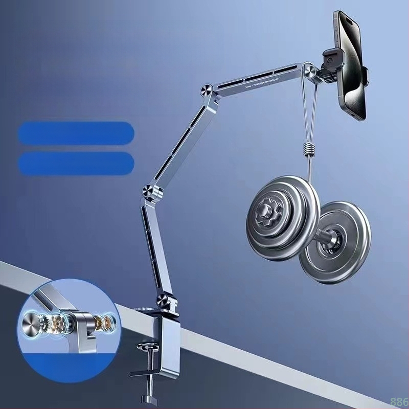 Tahvelarvuti kronstein alumiiniumsulamist kokkupandav 360 kraadi pöörlev universaalne mobiiltelefoni integreeritud laiskpadja tugiraam