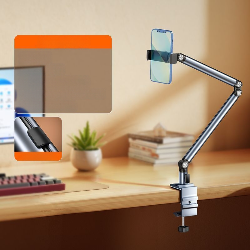 Tahvelarvuti kronstein alumiiniumsulamist kokkupandav 360 kraadi pöörlev universaalne mobiiltelefoni integreeritud laiskpadja tugiraam