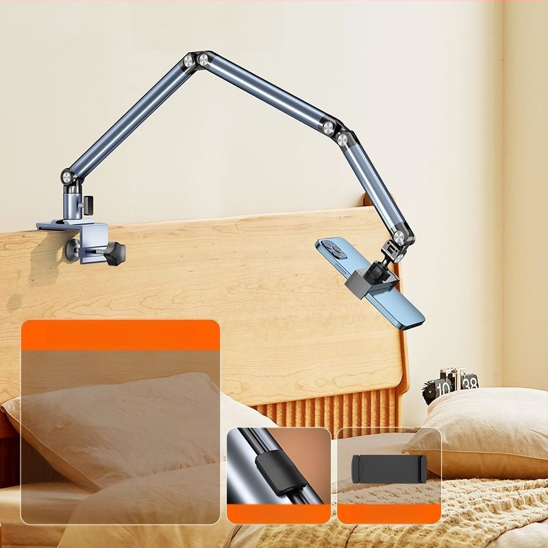 Tahvelarvuti kronstein alumiiniumsulamist kokkupandav 360 kraadi pöörlev universaalne mobiiltelefoni integreeritud laiskpadja tugiraam