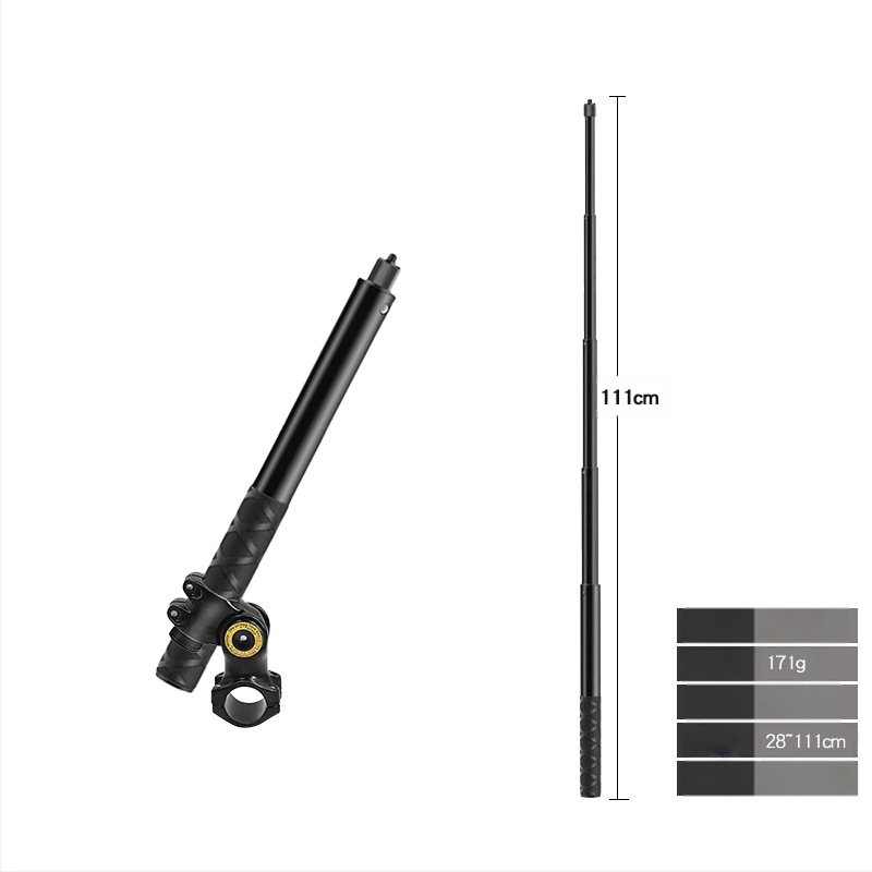 Mootorratta mägirattasõidu võtteklamber esimese isiku nägemisega Insta360 spordikaamera pikendusvarda hülss