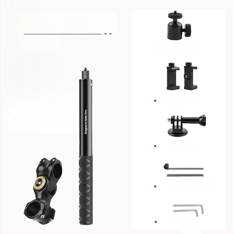 Mootorratta mägirattasõidu võtteklamber esimese isiku nägemisega Insta360 spordikaamera pikendusvarda hülss