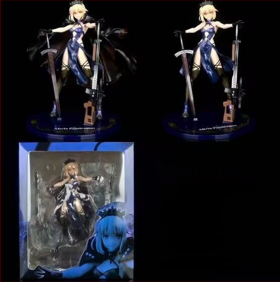 Anime hulgimüük Minu kuningas Hesseba lohistamispüstol must loll figuurimudeli ornament