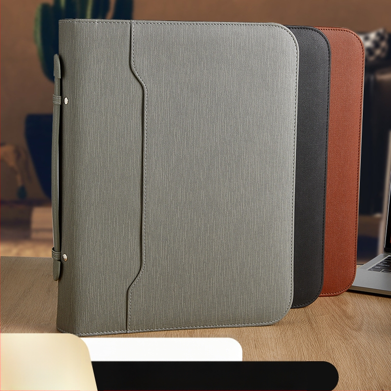 A4 formaadis tõmblukuga portfell hulgimüügi ärinahast lahtiste lehtedega müügijuhi kausta lepinguteabe portfell uus stiil