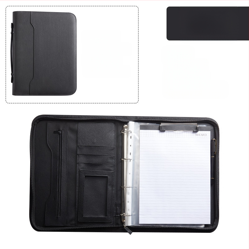 A4 formaadis tõmblukuga portfell hulgimüügi ärinahast lahtiste lehtedega müügijuhi kausta lepinguteabe portfell uus stiil