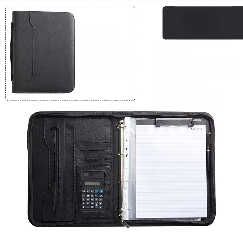 A4 formaadis tõmblukuga portfell hulgimüügi ärinahast lahtiste lehtedega müügijuhi kausta lepinguteabe portfell uus stiil