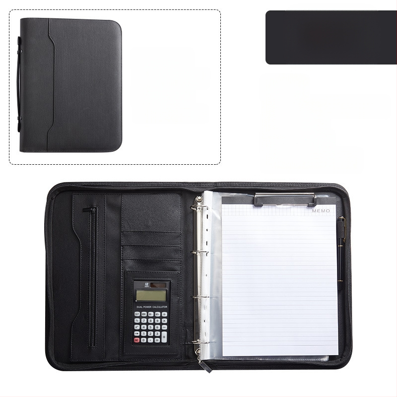 A4 formaadis tõmblukuga portfell hulgimüügi ärinahast lahtiste lehtedega müügijuhi kausta lepinguteabe portfell uus stiil