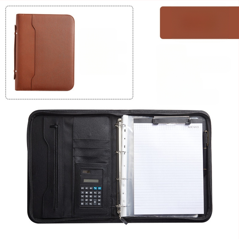 A4 formaadis tõmblukuga portfell hulgimüügi ärinahast lahtiste lehtedega müügijuhi kausta lepinguteabe portfell uus stiil