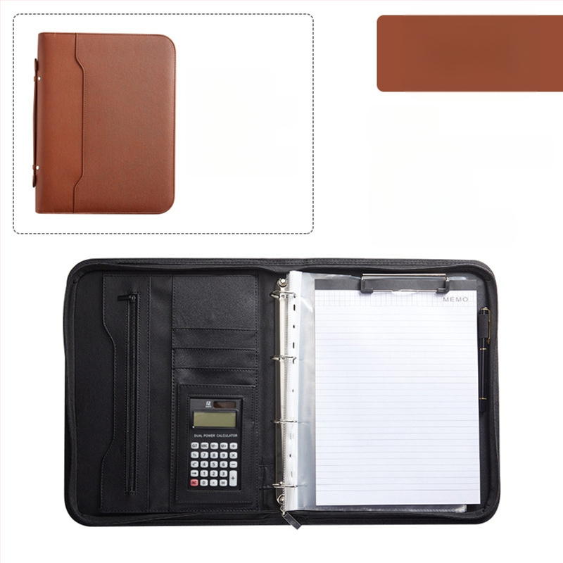 A4 formaadis tõmblukuga portfell hulgimüügi ärinahast lahtiste lehtedega müügijuhi kausta lepinguteabe portfell uus stiil