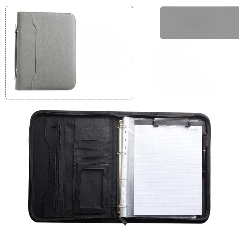 A4 formaadis tõmblukuga portfell hulgimüügi ärinahast lahtiste lehtedega müügijuhi kausta lepinguteabe portfell uus stiil