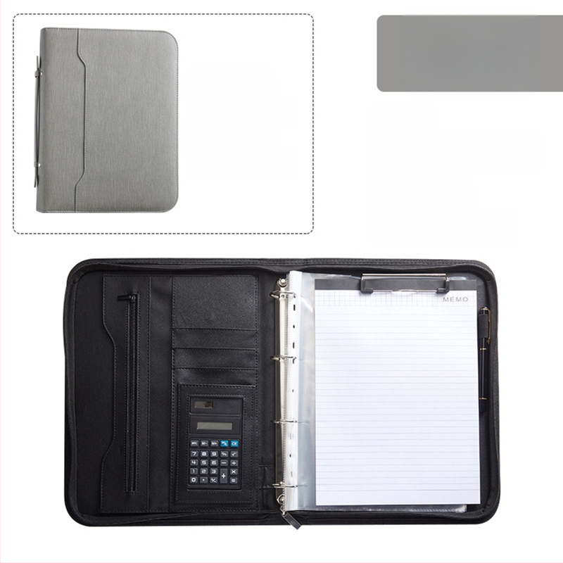 A4 formaadis tõmblukuga portfell hulgimüügi ärinahast lahtiste lehtedega müügijuhi kausta lepinguteabe portfell uus stiil