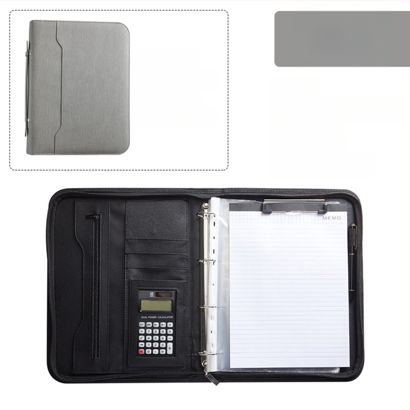 A4 formaadis tõmblukuga portfell hulgimüügi ärinahast lahtiste lehtedega müügijuhi kausta lepinguteabe portfell uus stiil