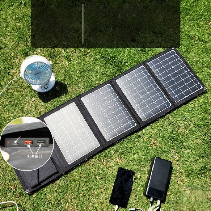 Monokristallilise räni päikeselaadimisplaat reguleeritud välistingimustes kasutatava kaasaskantava kokkupandava mobiiltelefoni laadimise aare kiire laadimisega fotogalvaaniline aku