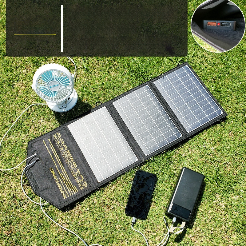 Monokristallilise räni päikeselaadimisplaat reguleeritud välistingimustes kasutatava kaasaskantava kokkupandava mobiiltelefoni laadimise aare kiire laadimisega fotogalvaaniline aku