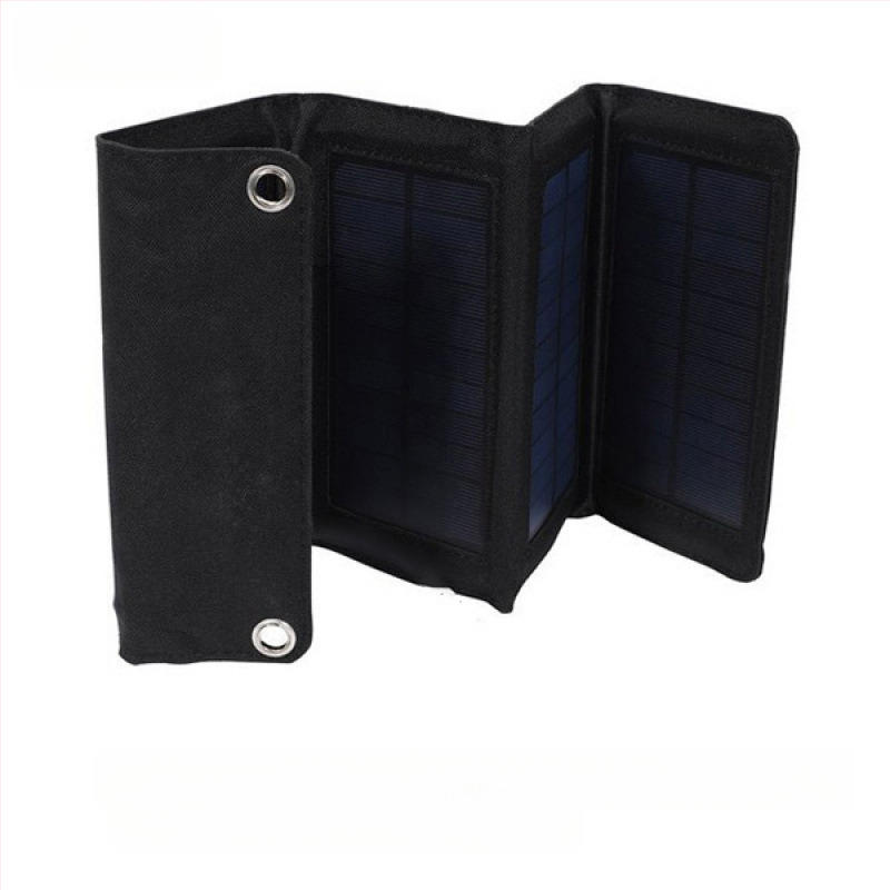 Monokristallilise räni päikeselaadimisplaat reguleeritud välistingimustes kasutatava kaasaskantava kokkupandava mobiiltelefoni laadimise aare kiire laadimisega fotogalvaaniline aku