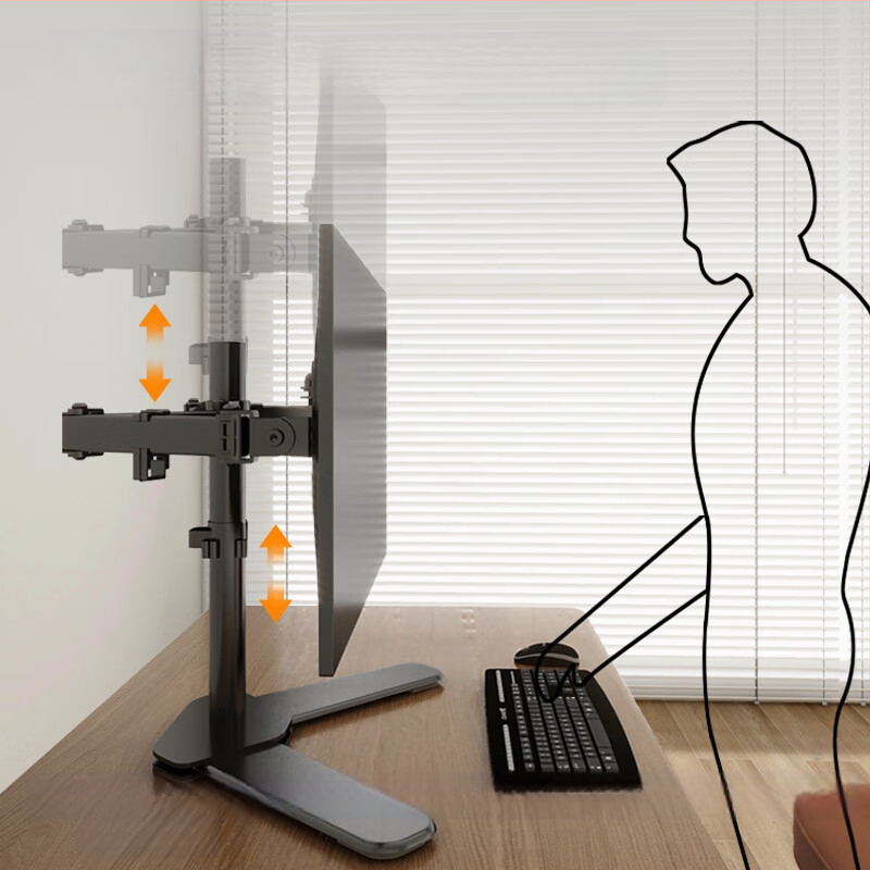 14-27 скоба за дисплей, двоен екран, снаждане, въртяща се компютърна повдигаща телескопична скоба [производител] AliExpress