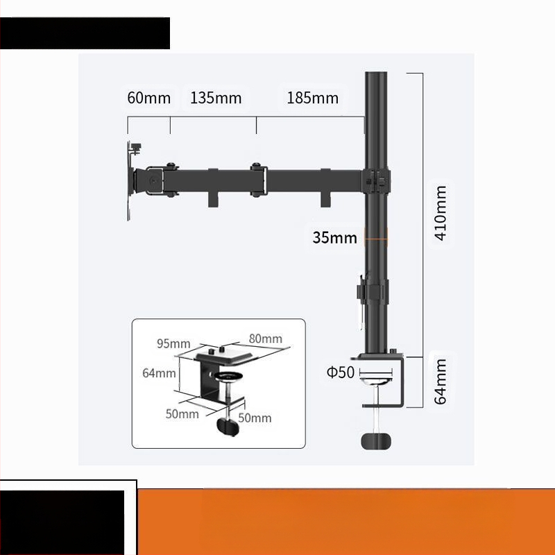 14-27 скоба за дисплей, двоен екран, снаждане, въртяща се компютърна повдигаща телескопична скоба [производител] AliExpress