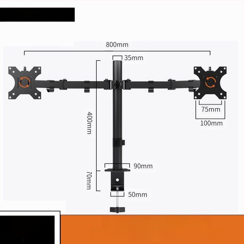 14-27 скоба за дисплей, двоен екран, снаждане, въртяща се компютърна повдигаща телескопична скоба [производител] AliExpress