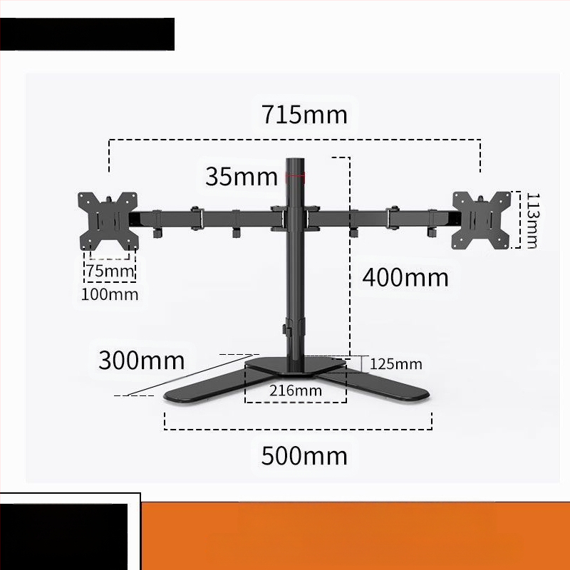 14-27 скоба за дисплей, двоен екран, снаждане, въртяща се компютърна повдигаща телескопична скоба [производител] AliExpress