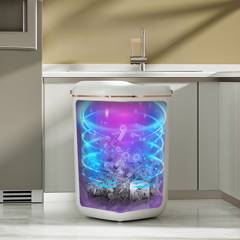 Išmanioji šiukšliadėžė su puikia išvaizda ir automatiniu jutikliu namų vonios kambariui ir virtuvei, didelė su dangčio jutikliu, tarpvalstybinė didmeninė prekyba