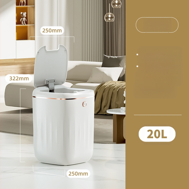 Išmanioji šiukšliadėžė su puikia išvaizda ir automatiniu jutikliu namų vonios kambariui ir virtuvei, didelė su dangčio jutikliu, tarpvalstybinė didmeninė prekyba