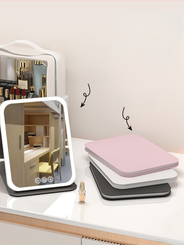 HD sminktükör asztali led lámpával asztali öltözőtükör lámpával kis tükör kényelmes diákszálló összecsukható új termék