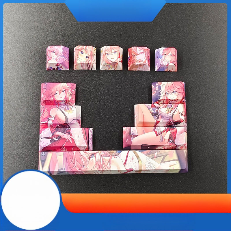 Kreatív kétdimenziós animációs billentyűsapka eredeti magas kulcs kirakós személyiség kulcssapka aranyos lány szél mechanikus billentyűzet billentyűsapka