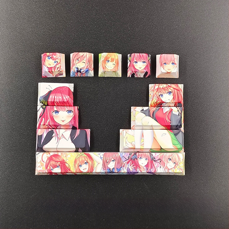 Kreatív kétdimenziós animációs billentyűsapka eredeti magas kulcs kirakós személyiség kulcssapka aranyos lány szél mechanikus billentyűzet billentyűsapka