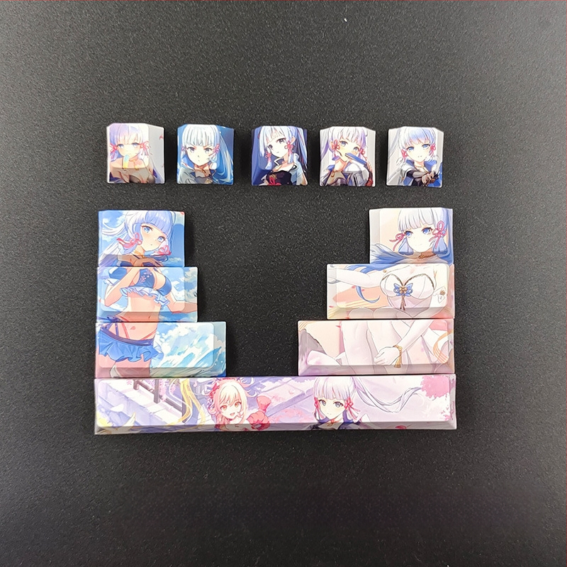 Kreatív kétdimenziós animációs billentyűsapka eredeti magas kulcs kirakós személyiség kulcssapka aranyos lány szél mechanikus billentyűzet billentyűsapka