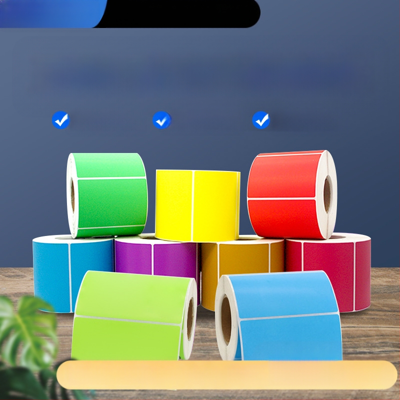 Háromszoros színes hőpapír öntapadós címkepapír piros sárga kék zöld barna színű háromszoros hőpapír