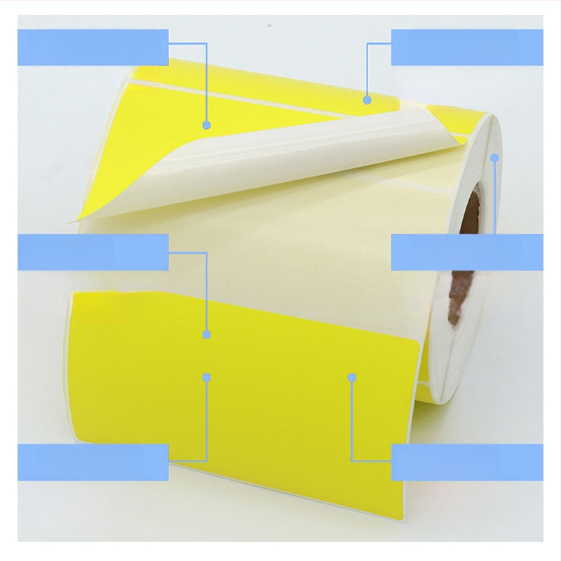 Háromszoros színes hőpapír öntapadós címkepapír piros sárga kék zöld barna színű háromszoros hőpapír