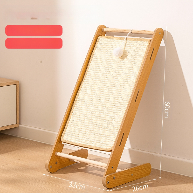 Sizalio katėms skirta draskyklė, tvirta mediena, atspari dilimui ir neskleidanti, vertikali katėms skirta draskyklė, katės letenėlė, katės draskyklė, sizalio virvės žaislas katėms