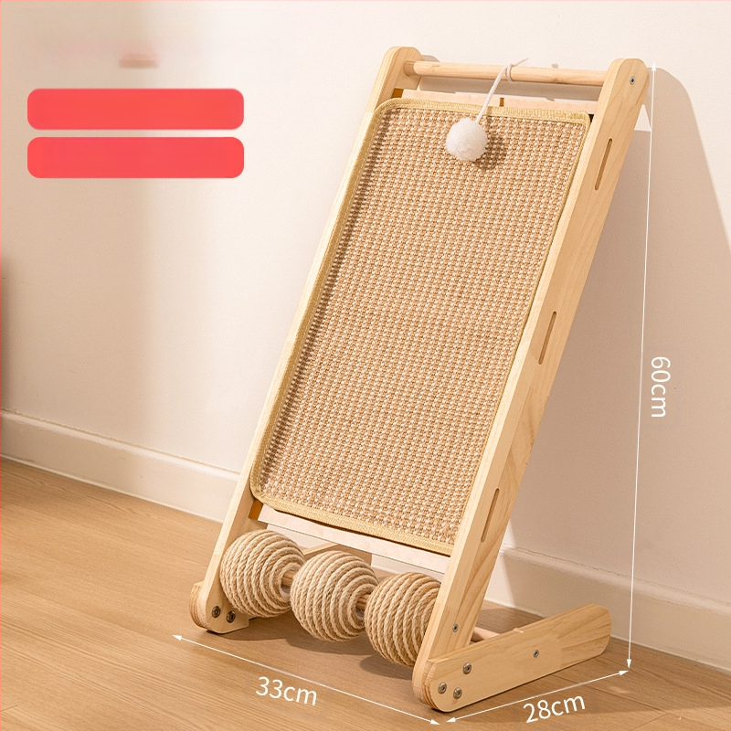 Sizalio katėms skirta draskyklė, tvirta mediena, atspari dilimui ir neskleidanti, vertikali katėms skirta draskyklė, katės letenėlė, katės draskyklė, sizalio virvės žaislas katėms