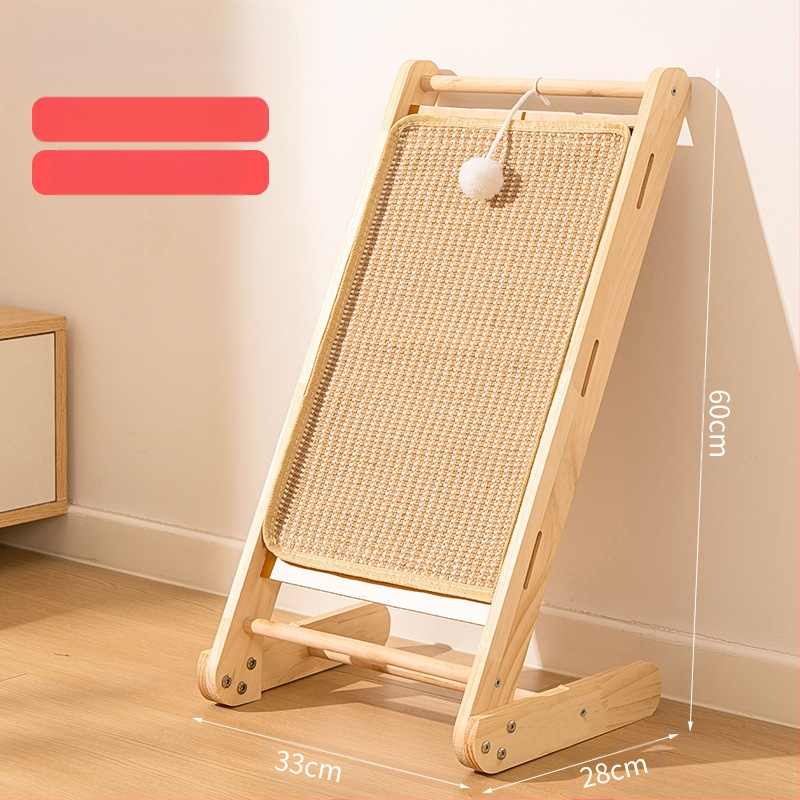 Sizalio katėms skirta draskyklė, tvirta mediena, atspari dilimui ir neskleidanti, vertikali katėms skirta draskyklė, katės letenėlė, katės draskyklė, sizalio virvės žaislas katėms