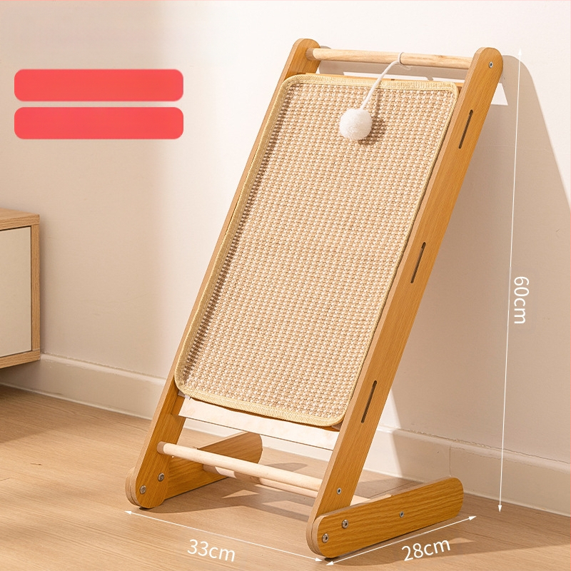 Sizalio katėms skirta draskyklė, tvirta mediena, atspari dilimui ir neskleidanti, vertikali katėms skirta draskyklė, katės letenėlė, katės draskyklė, sizalio virvės žaislas katėms