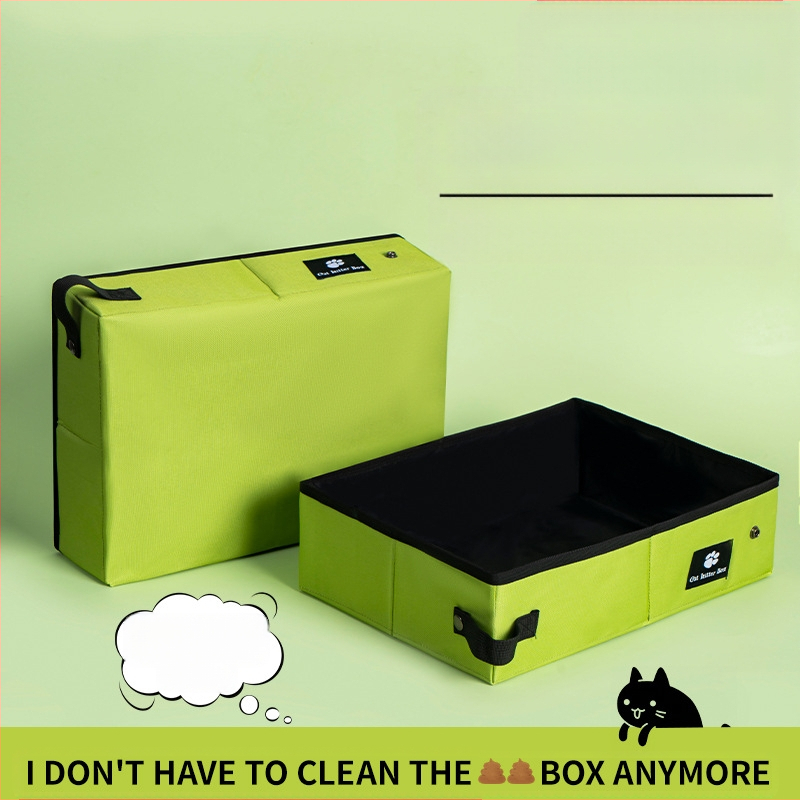 Prijenosna kutija za pijesak za mačke, sklopiva kutija za jednokratnu upotrebu, mačji WC, putna torba za pijesak, mačji pribor