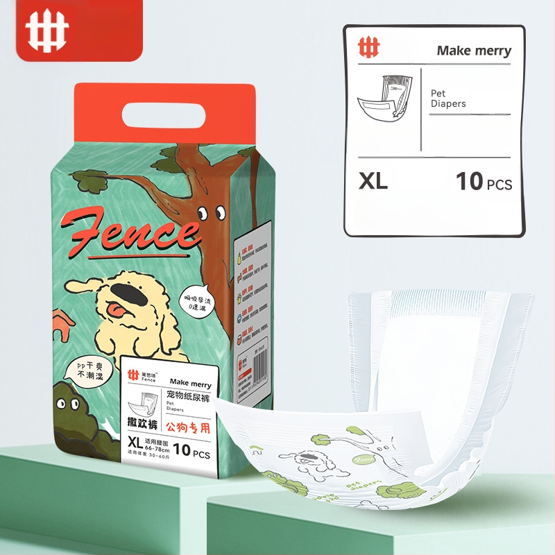 Ühekordsed isaskoerte mähkmed, füsioloogilised püksid, mugavad ja hingavad, lekkekindlad, kergesti imenduvad ja ei pöördosmoosi, sise- ja välistingimustes kasutamiseks