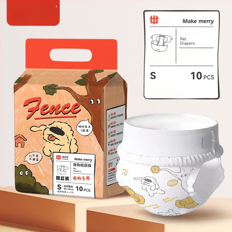 Ühekordsed isaskoerte mähkmed, füsioloogilised püksid, mugavad ja hingavad, lekkekindlad, kergesti imenduvad ja ei pöördosmoosi, sise- ja välistingimustes kasutamiseks