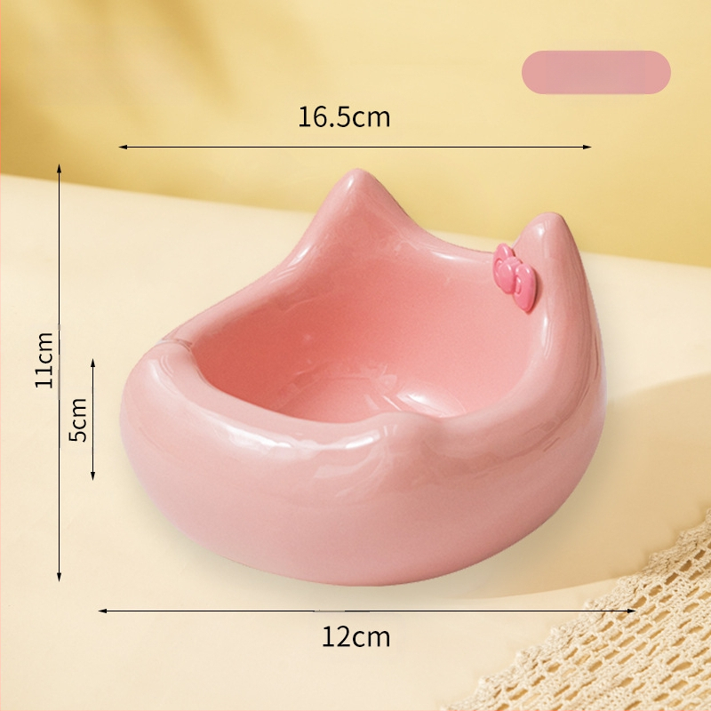 Macskatál macska kutyaeledel tál kerámia aranyos kreatív ferde szájú kis és közepes méretű kisállat tál étel rizs ivó nyak magas lábak