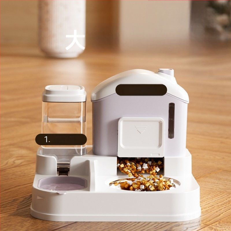 Kassikauss, kassitoidukauss, lumemaja, automaatne söötmisjootur, integreeritud ümberminekuvastane lemmikloomale, kassile, kutsikale, koerale mõeldud riisikauss, topeltkauss