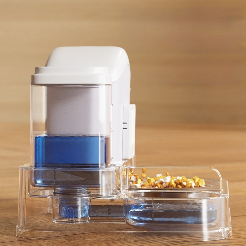 Kassikauss, kassitoidukauss, lumemaja, automaatne söötmisjootur, integreeritud ümberminekuvastane lemmikloomale, kassile, kutsikale, koerale mõeldud riisikauss, topeltkauss