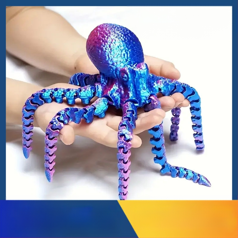 3D printanje hobotnice, igračke s pokretnim zglobom, ukrasnog seta hobotnice, velikog lignja, ukrasnog modela akvarija, hobotnice