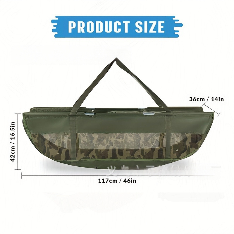 Kokkupandav kalapüügi kaalumisvõrkkott, kerge ja kulumiskindel mõõtekott, kalastustarbed